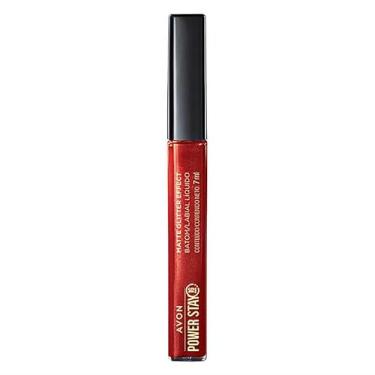 Imagem de Batom Líquido Matte Glitter Effect Avon Power Stay 16h (Cereja Brilhante)