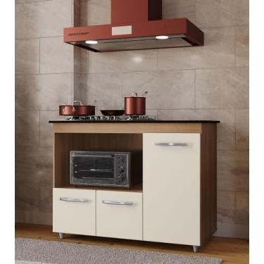 Imagem de Balcão Cooktop Ana 4 Bocas 114m com Nicho Para Forno e 3 Portas - Sava