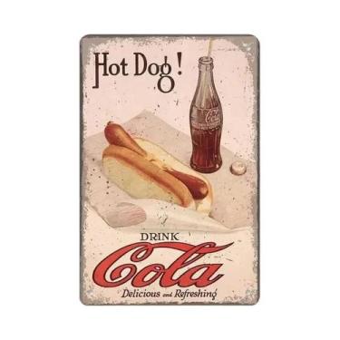 Imagem de Placa De Parede De Lata De Metal Para Refrigerantes Vintage Cola Para 
