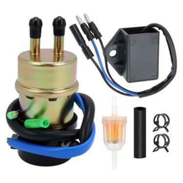 Imagem de Turbook Bomba de combustível elétrica 49040-1055 adequada para Kawasaki Mule 3000 3010 3020 2520 2500 2510 1000 com relé de corte da bomba de combustível 27034-1053