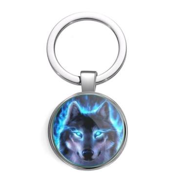 Imagem de Chaveiro Lobo Azul - RECANTO ASTRAL