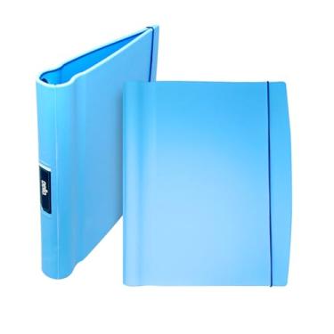 Imagem de Fichário de PVC com 4 Argolas Azul Pastel + Estojo, Dello, 5022.BP.0006, Azul