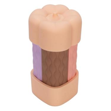 Imagem de AYNEFY Prova Garrafas de Viagem de Silicone Definidas para Produtos de Higiene Pessoal Portátil Boca Larga Recipiente Fofo para Uso Ao Ar Livre (Série rosa claro)