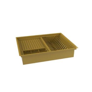 Imagem de Escorredor Embutido Calha Inox Úmida Dourado 50x40 - HZ