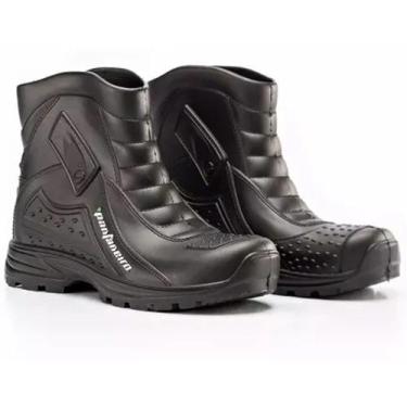 Imagem de Bota de Chuva Borracha Impermeável Pantaneiro Para Moto Cor Preta, 42,