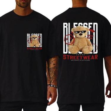 Imagem de Camiseta Masculina Oversized Gola Alta Algodão 30.1 Premium - no-brand