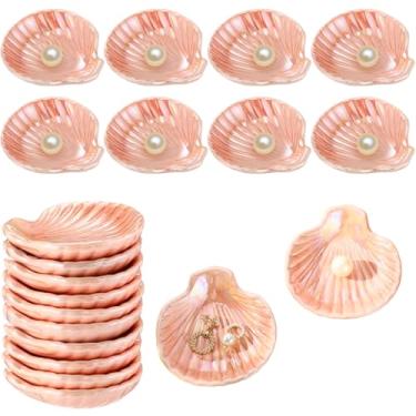 Imagem de Teenyyou 8 peças de anel de concha, prato de cerâmica, bijuteria, bugiganga, bandeja, anel de concha, suporte para chave, tigela, sala de praia, prato costeiro, decoração para balcão de casa de banho