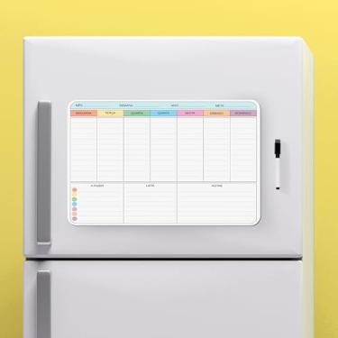 Imagem de Lousa Magnética Para Geladeira Colorida 20x30cm e 30x40cm Simples - Oferta de Lembretes/Recados/Anotações