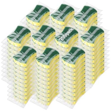 Imagem de Ovveroche 200 esponjas embaladas individualmente, esponjas não comprimidas e não arranhões para limpeza doméstica pratos de cozinha Airbnb apartamento carro bicicleta