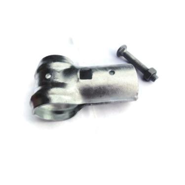 Imagem de Grampo em T para canil – grampo de trilho de extremidade – grampo de camiseta – 3,8 cm x 4,5 cm de aço galvanizado com porca e parafuso de transporte para reparo ou construção de canis de animais de estimação