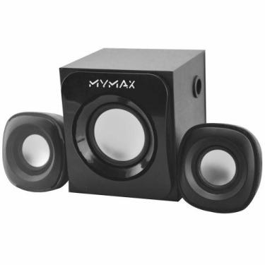 Imagem de Caixa De Som Com Subwoofer 2.1 Usb 7W Rms - Preto - Mymax