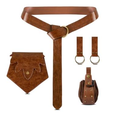 Imagem de Bolsa de cinto renascentista, bolsa de cintura, bolsa de moedas, medieval, vintage, anel, cinto, saia de couro, caminhadas, suporte para telefone steampunk, fantasia renascentista, acessórios