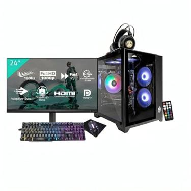 Imagem de PC Gamer Ryzen 7, 32GB DDR4, SSD NVMe 1TB, RTX 3050 6GB, Monitor 24” 180Hz, Kit com Wi-Fi