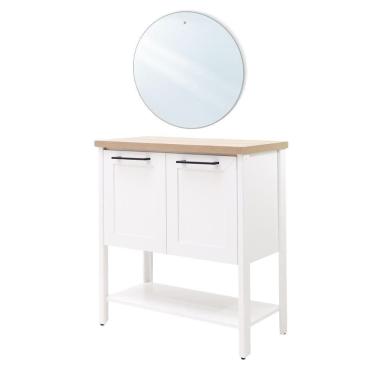 Imagem de Aparador Buffet Ditália Com Espelho 2 Portas Bn-02 Branco