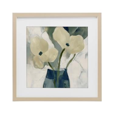 Imagem de Stupell Industries Estampa emoldurada de bétula simples de pétalas amarelas sob vidro por Elara Yasna, 33 x 33