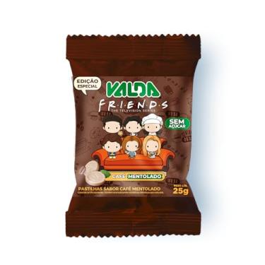 Imagem de Pastilhas Valda Friends com Café, Mentol e Eucaliptol - Sem Açúcar (Sabor Café) - Refrescância Instantânea - Kit com 10 sachês de 25g
