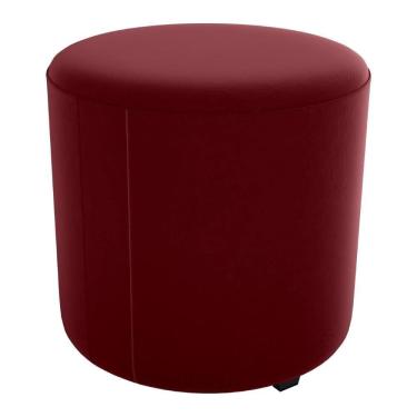 Imagem de Puff Redondo Copenhage Veludo Maserati Milani Store Vermelho