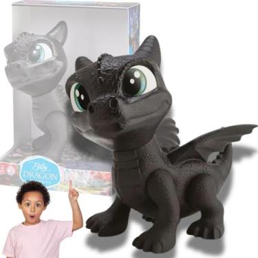 Imagem de Dragão Brinquedo Pelúcia Infantil Banguela Dinossauro Dino - Bambola