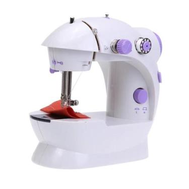 Imagem de Máquina Costura Mini Reta Portátil Elétrica Bivolt Pedal Cor - Fss Var