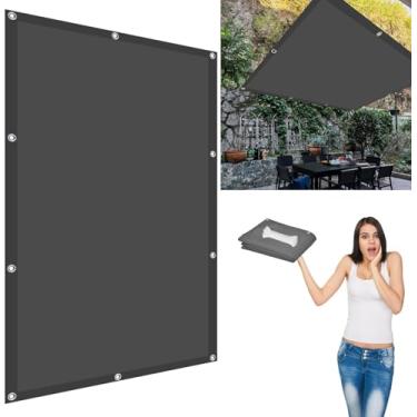 Imagem de Guarda-sol Retangular 1,8 X 2 M Proteção Uv Com Cordas E Ilhós Pátio Sun Shade Vela Canopy Para Pátio Quintal De Jardim Ao Ar Livre, Anthracite, 3.7x4.7m(12.1x15.4ft)