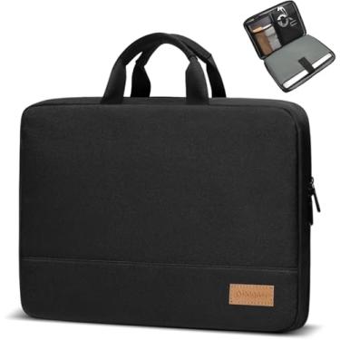 Imagem de Bagasin Capa para laptop 17 17,3 polegadas, capa para laptop TSA fina resistente à água com alça durável capa protetora para transporte de computador compatível com notebooks HP Dell, Lenovo, Asus
