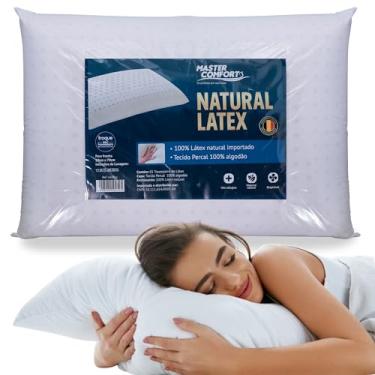 Imagem de Travesseiros Látex Natural | 100% Algodão Percal 200 Fios