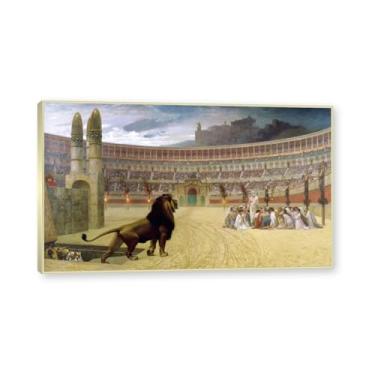 Imagem de Moldura de champanhe. Pinturas a óleo famosas, (sem título 33) de Jean Leon Gerome, reprodução impressa em tela, arte de cenário para decoração de sala de estar. 40 x 68 cm - 15,7 x 26,8 pol