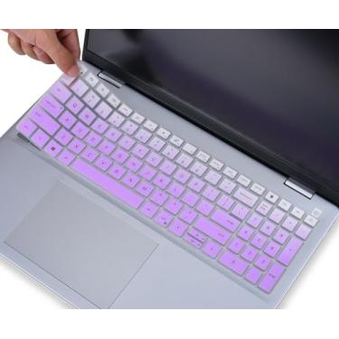 Imagem de Capa protetora de teclado para laptop 2025 Dell 16 Plus DB16250, Dell 16 Plus 2 em 1 DB16255 DB06250, Dell 16 Laptop DC16250 DC16251, Dell Inspiron 16 5640 5645 protetor de teclado Ombre roxo