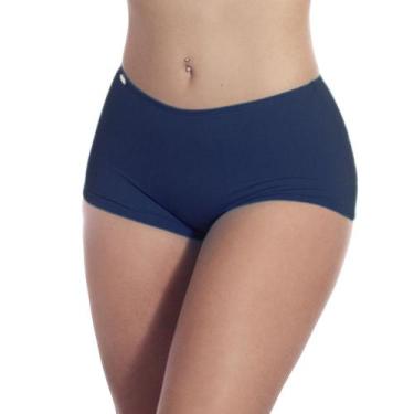 Imagem de Calcinha de Biquíni Shortinho Sunga Feminina - Estigma, M, Azul marinh