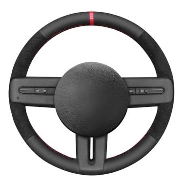 Imagem de MEWANT Capa de volante de carro costurada à mão para Ford Mustang 2005-2012 acessórios de volante de carro para Ford Mustang