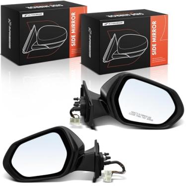 Imagem de A-Premium Par (2) espelhos retrovisores elétricos do lado do motorista e do passageiro - compatível com Toyota Prius Prime 2017 2018 - Retrovisor retrovisor externo preto dobrável manual aquecido com