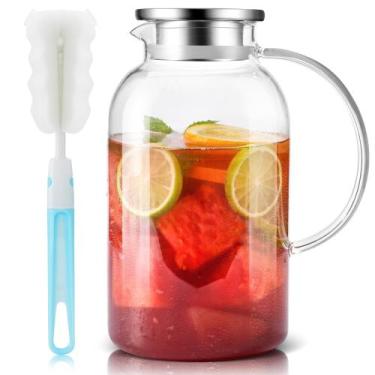 Imagem de Jarra de vidro SUSTEAS 2.2L com tampa de borossilicato resistente ao c
