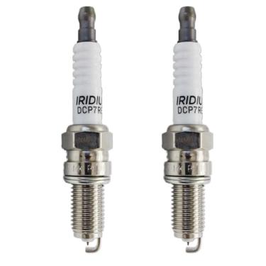 Imagem de Powkos Vela de ignição DCPR6E compatível com Kohler XT650 XT675 XT775 XT800 RH255 RH265 XTX650 XTX675 XTX775 Cortador de grama substitui 14 132 11-S 3481 (pacote com 2)