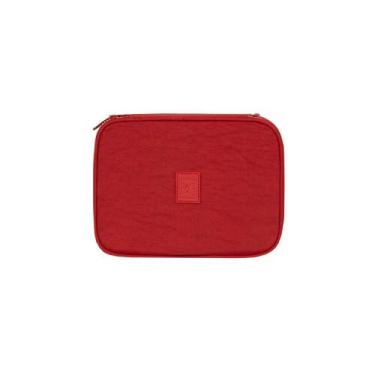 Imagem de Estojo Escolar Feminino Pop Fun Vermelho - Bagaggio, U