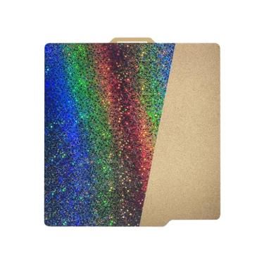 Imagem de Imdinnogo Impressora 3D Mesa De Impressão Bambulab X1 P1P P1S Multicolorido Pey - Placa Construção Com Revestimento Texturizado Pei 257X257Mm: Acessórios Atualização Transferem Estrela Brilhante Par