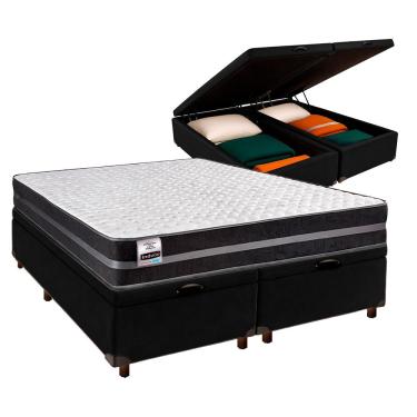 Imagem de Cama Box Bau + Colchão Queen Molas Ultralastic Bogota Inducol