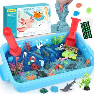 Imagem de Sensory Bin Toy Kaelinda Ocean com animais marinhos para crianças de 3
