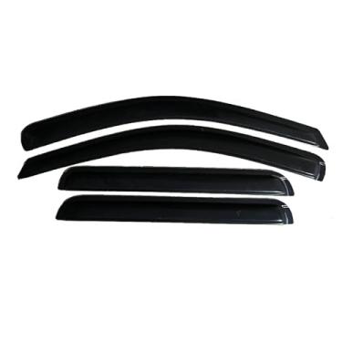 Imagem de GRJQRKHZ Defletor de janela lateral de carro para J&eep Grand Cherokee 2005-2010 Weathershied viseira de porta vento sol proteção chuva janela lateral defletores de vento
