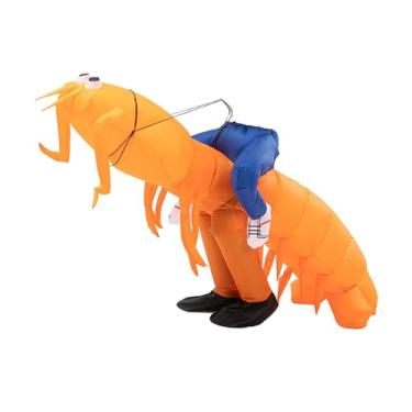 Imagem de YIJU Fantasia inflável de camarão, decoração, fantasia de Halloween para fotos, adereços, lembrancinhas de festa