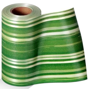 Imagem de Syhood Fita de cetim de poliéster para atividades ao ar livre, decoração de artesanato floral, folha de asspidistra, faixa de Páscoa, férias, decoração ao ar livre (14 cm x 30 metros, verde claro)