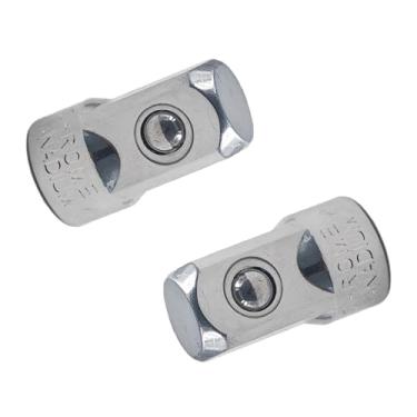 Imagem de 2 peças de adaptador de soquete de aço CR-V de 3/20.3 cm (F) x 1/2 polegada (M) CR-V, adaptador de chave de soquete de chave de impacto fêmea para macho para ferramenta de conversão de extensão