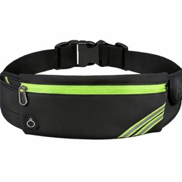 Imagem de Bestac Bolsa de cintura de corrida | Para corrida, academia e exercícios | Suporte de telefone seguro, unissex (preto)