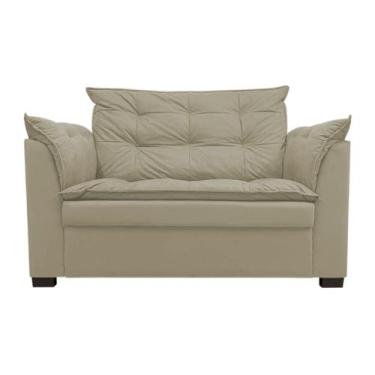 Imagem de Sofá Dandara 2 Lugares Suede Compacto Estofado Confortável Suede Diver