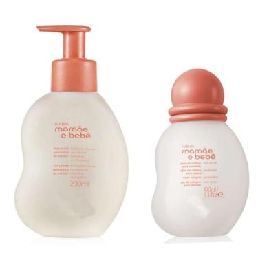 Imagem de Kit Mamãe e Bebê Hidratante Preventivo,200ml, Água de Colônia Sem Álcool para Mamãe 100ml