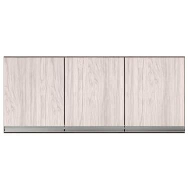 Imagem de Armario Aéreo Geladeira 120cm Andréia 2 Portas Ajl Móveis Cinza