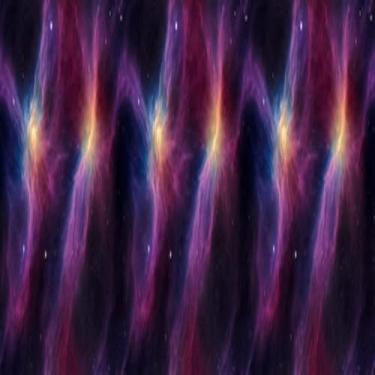 Imagem de Quadro Decorativo Painel Panorâmico de Galáxia Nebula Planetas para Decoração de Interiores 40x40cm