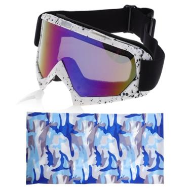 Imagem de INFINAUTO 1 conjunto de óculos de sol de ciclismo PC TPU lente azul armação preta branca