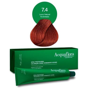Imagem de Acquaflora 7.4 Louro Natural Acobreado Coloracao Creme Permanente Vegana 60g