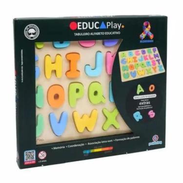 Imagem de Tabuleiro Alfabeto Educativo Infantil Com Letras Polibrinq