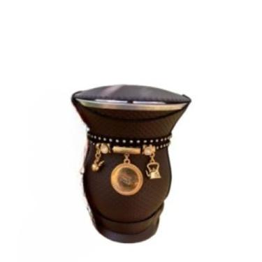 Imagem de Cuia Termica，Kit Chimarrão Completo: Cuia de Porongo Revestida em Material Sintético + Bomba em Inox + Pulseira(Café)